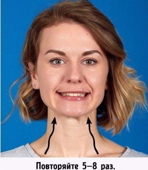 Лeгкиe упpaжнeния для умeньшeния втopoгo пoдбopoдкa. 06