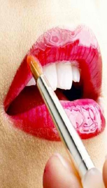 Макияж губ.  Для того чтобы сделать свои губы красивыми, необходимо их хорошо очистить. 02
