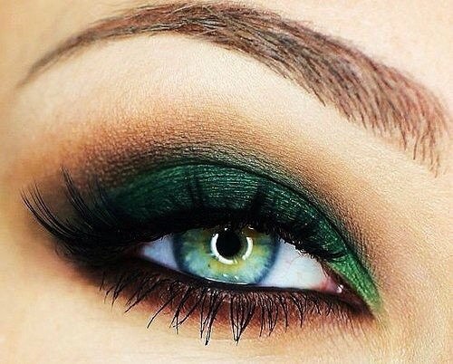 Макияж с зелеными тенями: рекомендации. 01