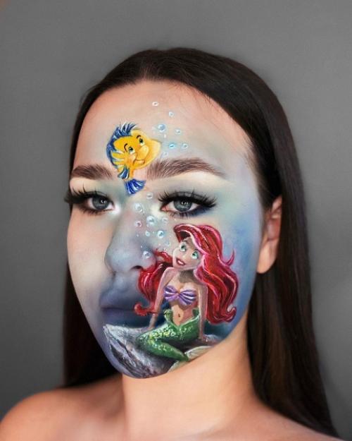 Как вам такой фейс - арт по мотивам мультипликационных произведений? 02