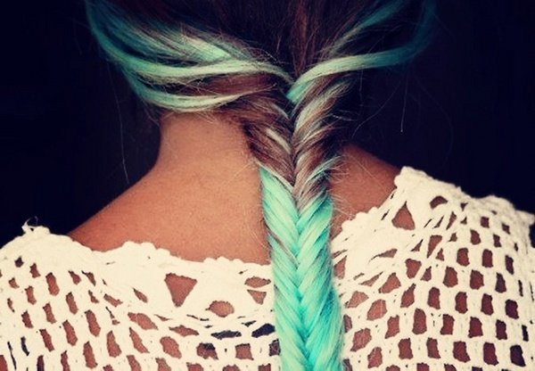 Окрашивание в голубые волосы. 01