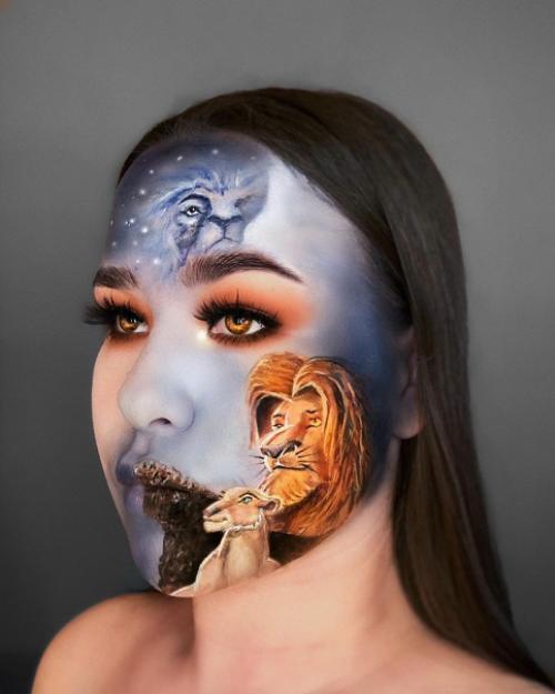 Как вам такой фейс - арт по мотивам мультипликационных произведений? 05