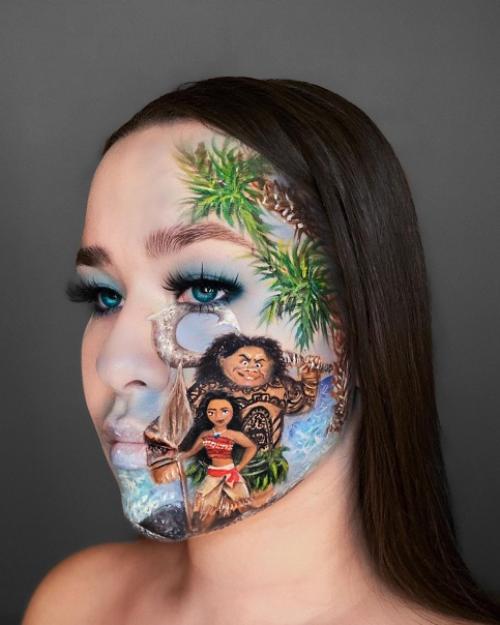 Как вам такой фейс - арт по мотивам мультипликационных произведений? 04