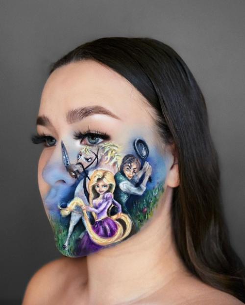 Как вам такой фейс - арт по мотивам мультипликационных произведений? 01