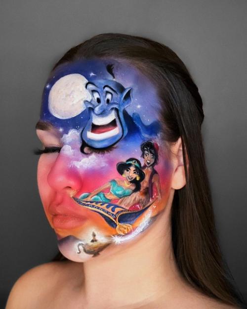 Как вам такой фейс - арт по мотивам мультипликационных произведений? 06
