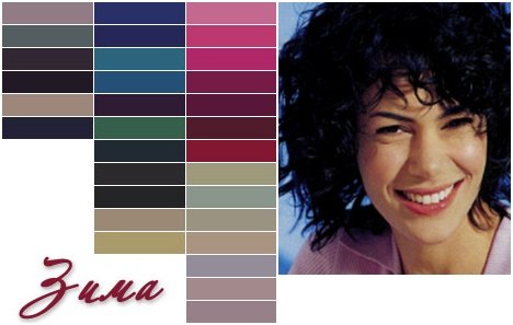 Зима. Кожа: от фарфорово-белой до оливковой, но всегда с голубоватым подтоном. 01 Зима. Кожа: от фарфорово-белой до оливковой, но всегда с голубоватым подтоном. 01