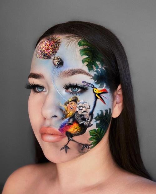 Как вам такой фейс - арт по мотивам мультипликационных произведений? 07