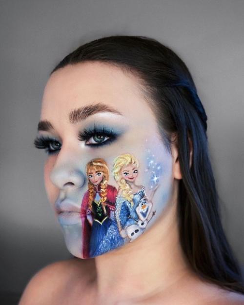 Как вам такой фейс - арт по мотивам мультипликационных произведений? 03