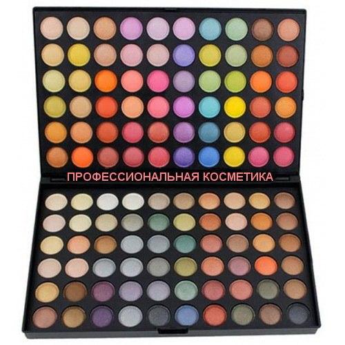Профессиональная палитра теней 120 цветов, состоит из матовых, сатиновых и перламутровых теней. 01 Профессиональная палитра теней 120 цветов, состоит из матовых, сатиновых и перламутровых теней. 01
