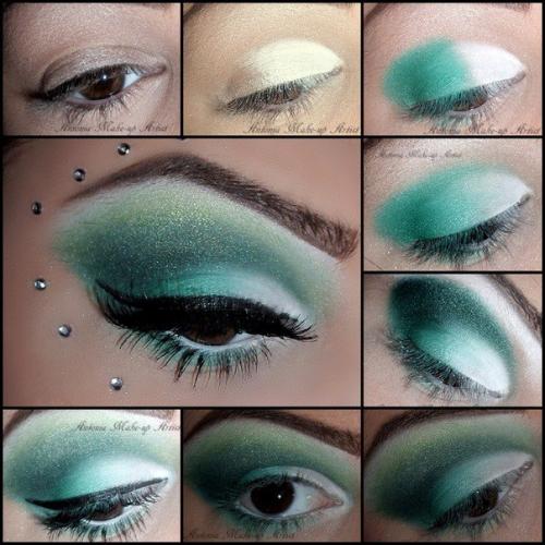 Идея макияжа/как красить глаза карандашом для создания эффекта пышных ресниц. 01