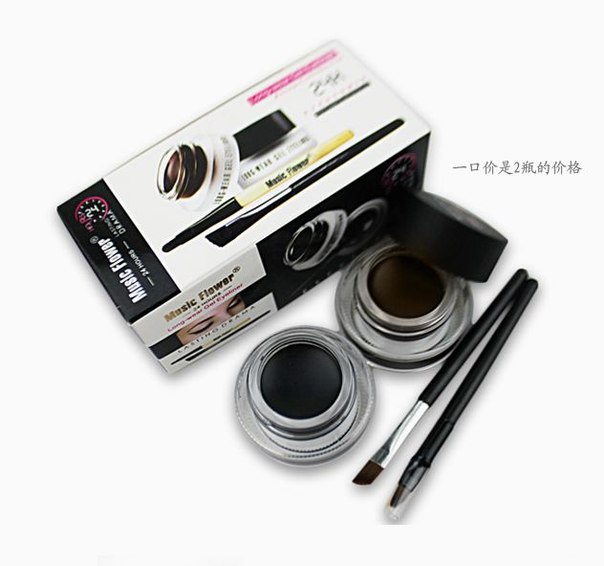 Технологическая новинка. Набор из 2 кистей и 2 гелевых подводок черного и коричневого цвета по супер. 01 Технологическая новинка. Набор из 2 кистей и 2 гелевых подводок черного и коричневого цвета по супер. 01