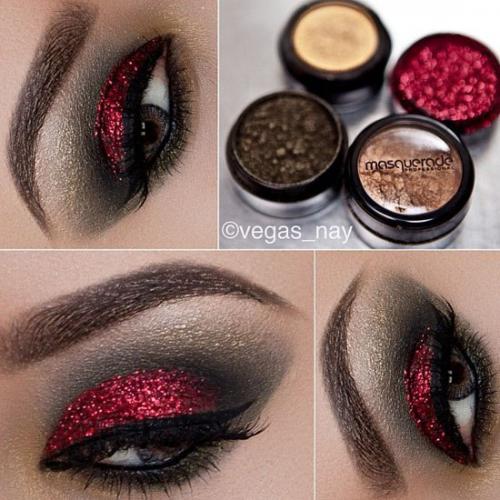 Новый тренд - красный макияж глаз. 05