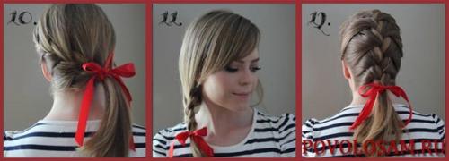 Здесь находятся 15 невероятно шикарных вариантов прически с лентами, фото которых, наглядно покажут вам, как украсить вашу шевелюру. 03