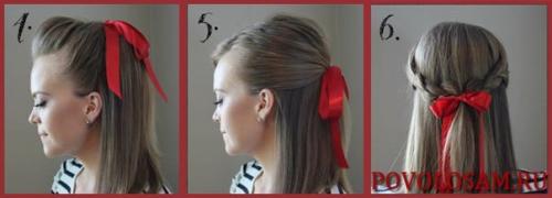 Здесь находятся 15 невероятно шикарных вариантов прически с лентами, фото которых, наглядно покажут вам, как украсить вашу шевелюру. 01