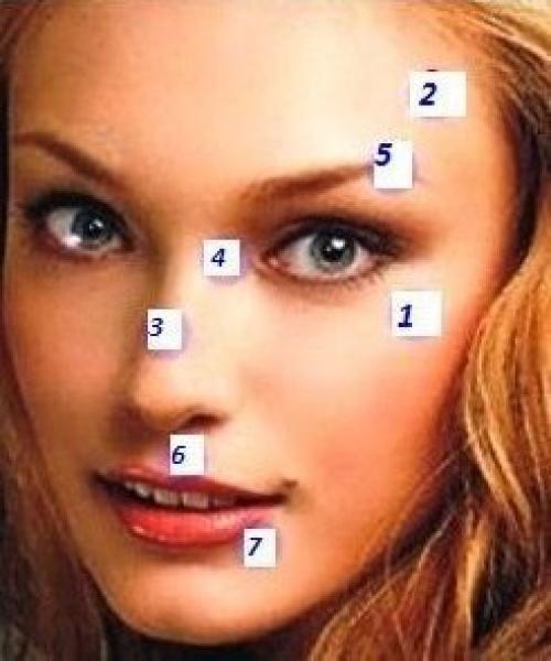 Хайлайтер - это средство декоративной косметики для выделения и высветления и некоторых частей лица? 01