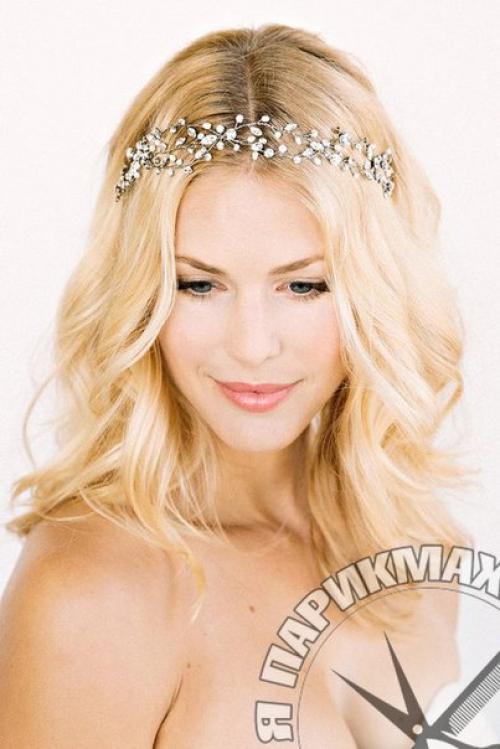 Свадебные прически на средние, длинные и короткие волосы? 04