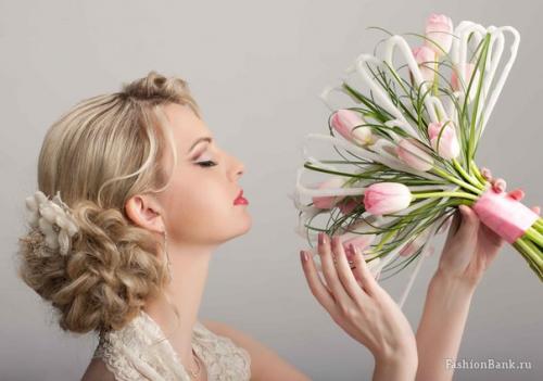 Свадебные прически на средние, длинные и короткие волосы? 09