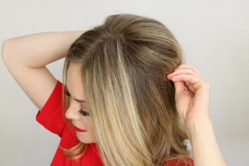 Милая прическа с начесом и косичкой на каждый день. 06 Милая прическа с начесом и косичкой на каждый день. 06