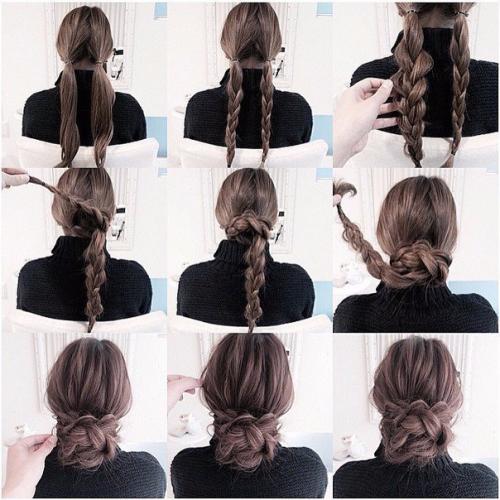 Уроки причесок с собранными волосами? 03