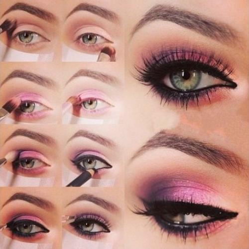 В случае если розовые румяна мы нежно любим, то розовые тени использовать боимся. 06