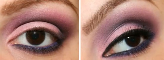 Итак, небольшой мастер-класс с фото как делать ярко-розовый макияж для карих глаз. 07