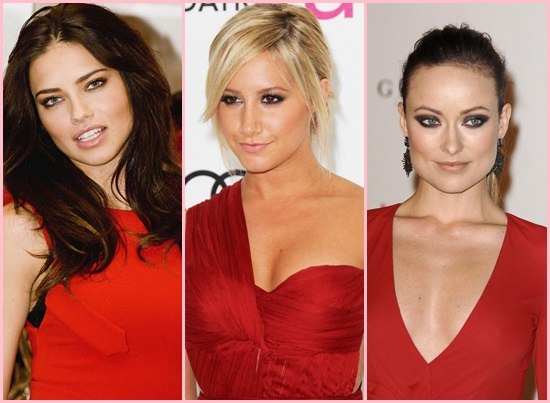 Макияж под красное платье. 01