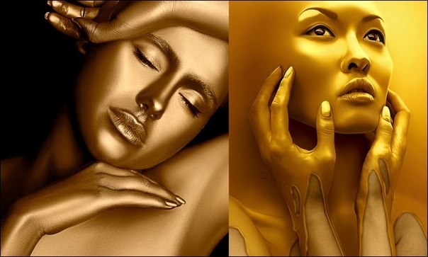 Золотой макияж.  Добиться изысканного сияния лица сравнительно легко - золотой макияж довольно прост в исполнении. 04