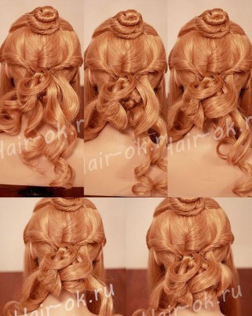 Свадебная прическа с маленькой диадемой. 02