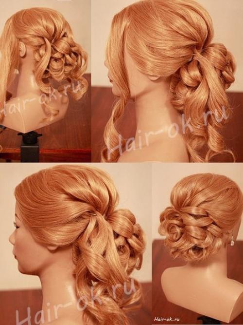 Свадебная прическа с маленькой диадемой. 06