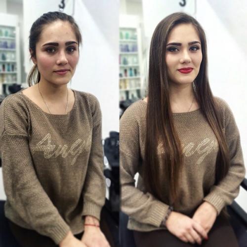 Классический макияж - черные стрелки и красная помада. 01