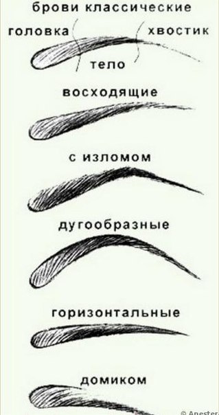 Как правильно подобрать форму бровей по конкретному типу лица. 01