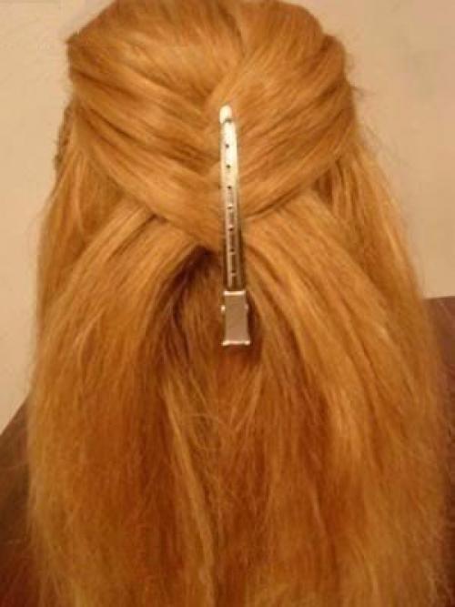 Потрясающая вечерняя прическа с плетением: 04