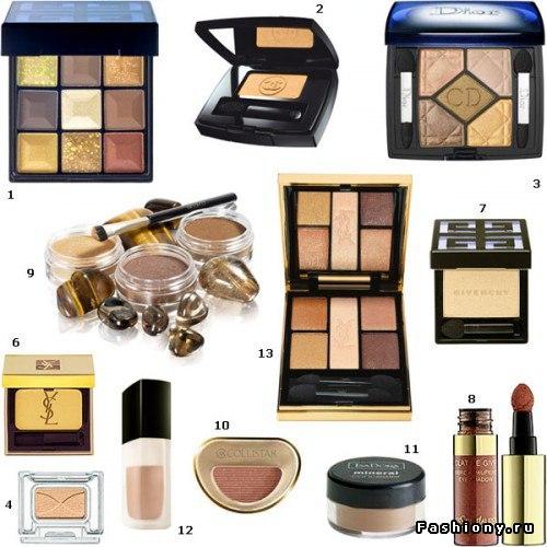 В сезоне осень 2015 модно сочетать бронзовые тени с матовыми коричневыми оттенками. 04