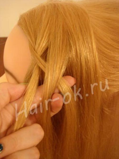 Вечерняя прическа Мальвина с Плетением. 03