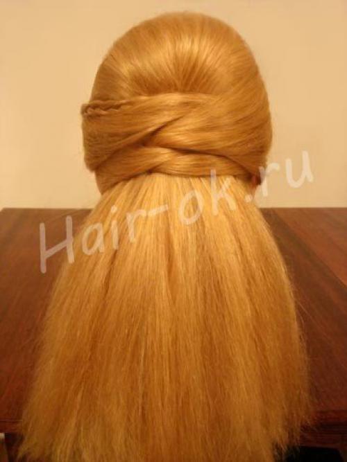 Вечерняя прическа Мальвина с Плетением. 06