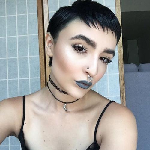 Как использовать помаду альтернативных цветов (синий, зеленый, фиолетовый, желтый, черный и т д). 04