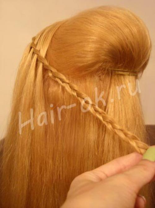 Вечерняя прическа Мальвина с Плетением. 04