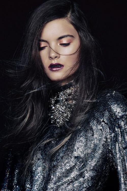 Новогодний мейк -ап в стиле огненного петуха. 01