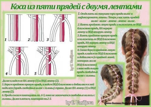 Учимся плести разные косы. 07