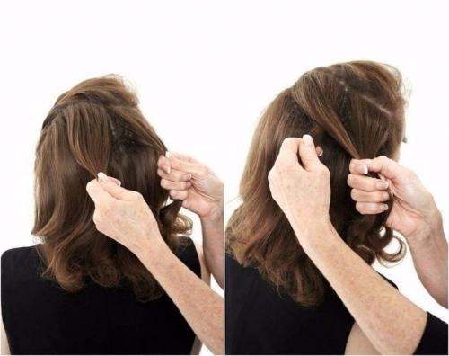 Урок прически c собранными волосами! 05