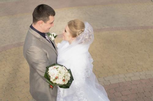 Свадебная прическа и макияж, для очень красивой и эффектной невесты Елены! 03