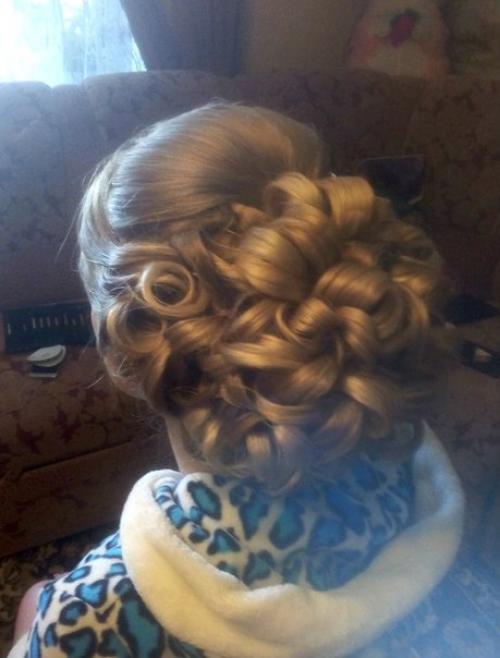 Свадебная прическа и макияж, для очень красивой и эффектной невесты Елены! 02