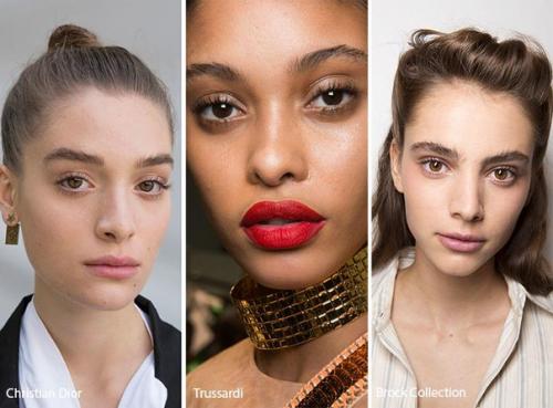 Модный макияж глаз, губ, бровей, лица 2017: весенние и летние коллекции макияжа, тренды. 02