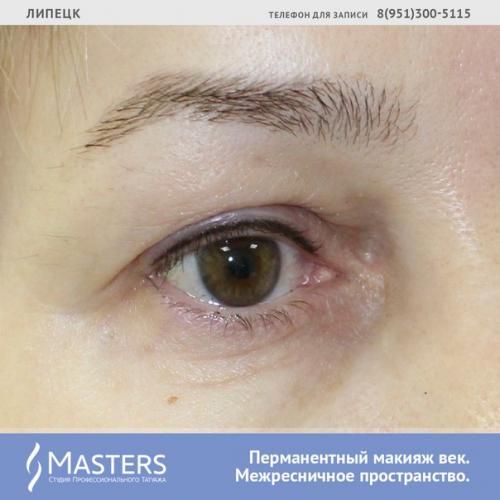 Татуаж век?   При татуаже глаз мастер может подчеркнуть ресничный край века, что зрительно придаст ресницам густоты, а взгляду - выразительности. 02