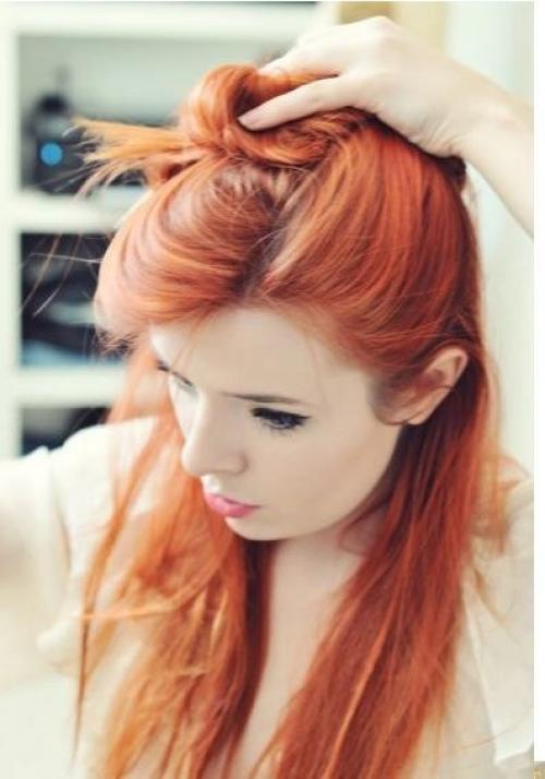 Как сделать причёску Мальвинка с косой самой себе. 01