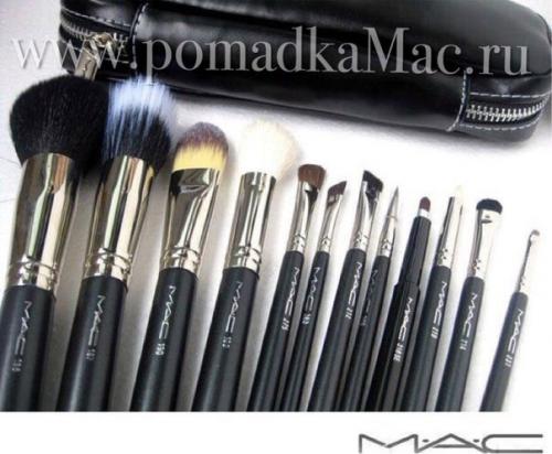MAC кисти для макияжа. Набор из 12 профессиональных кистей для макияжа MAC.
