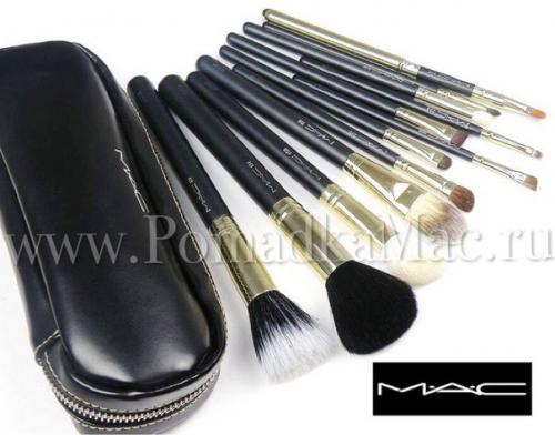 MAC кисти для макияжа. Набор из 12 профессиональных кистей для макияжа MAC.