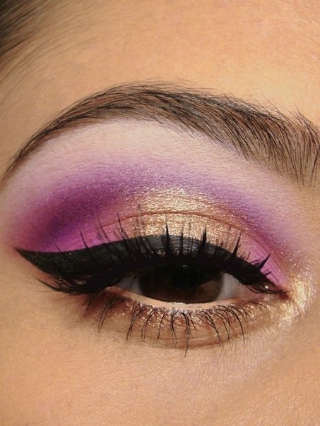 уроки_макияжа@woomen_moda. Варианты фиалкового макияжа глаз. 04