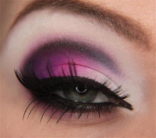 уроки_макияжа@woomen_moda. Варианты фиалкового макияжа глаз. 01