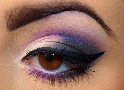 уроки_макияжа@woomen_moda. Варианты фиалкового макияжа глаз. 03